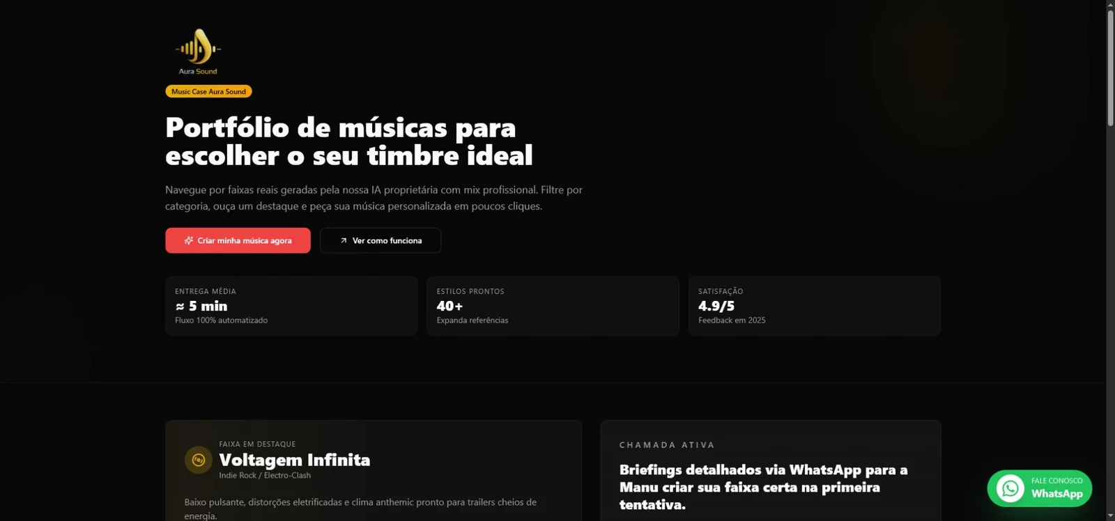 Site público AuraSound